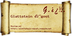 Glattstein Ágost névjegykártya